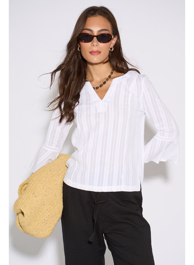 Jaba Belle Top - Textured White