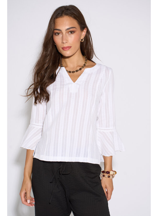 Jaba Belle Top - Textured White
