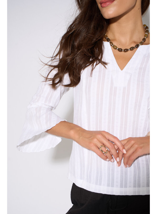 Jaba Belle Top - Textured White