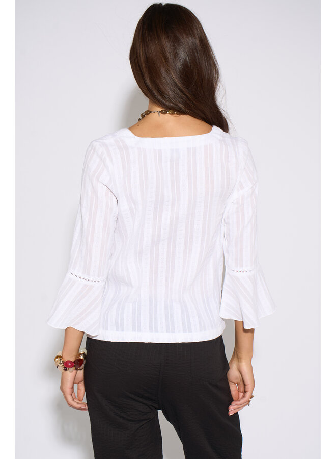 Jaba Belle Top - Textured White