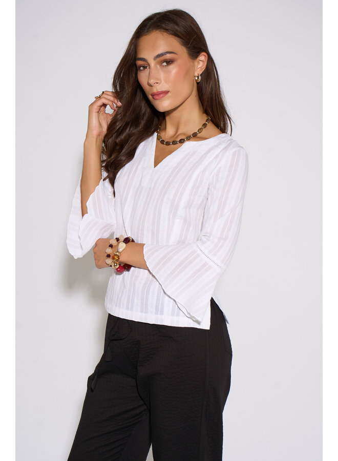 Jaba Belle Top - Textured White