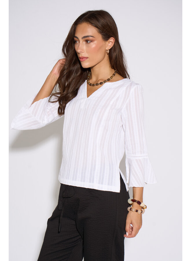 Jaba Belle Top - Textured White