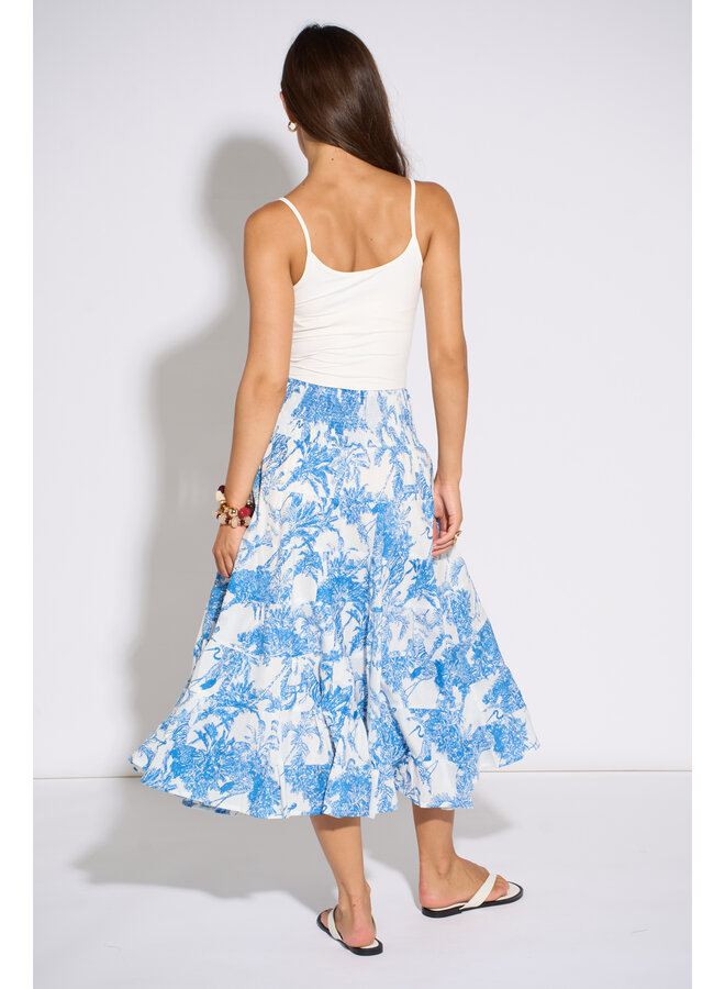 Jaba Tiered Skirt - Safari Blue