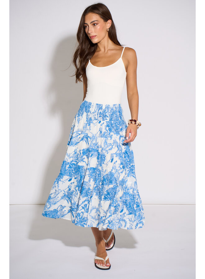 Jaba Tiered Skirt - Safari Blue