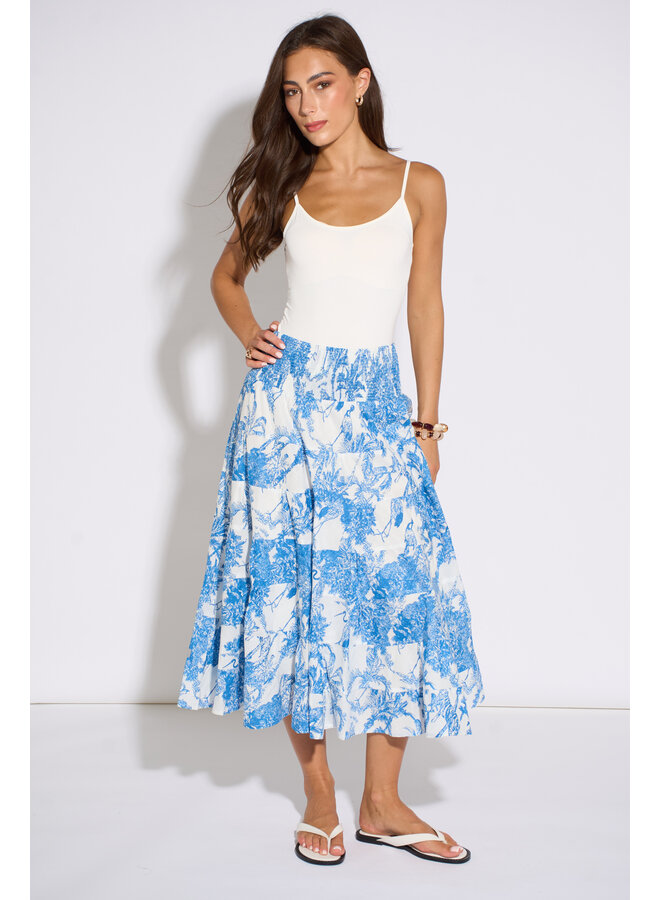 Jaba Tiered Skirt - Safari Blue
