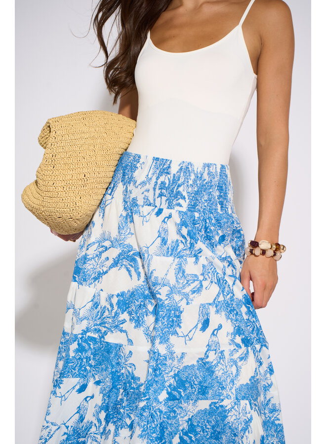 Jaba Tiered Skirt - Safari Blue