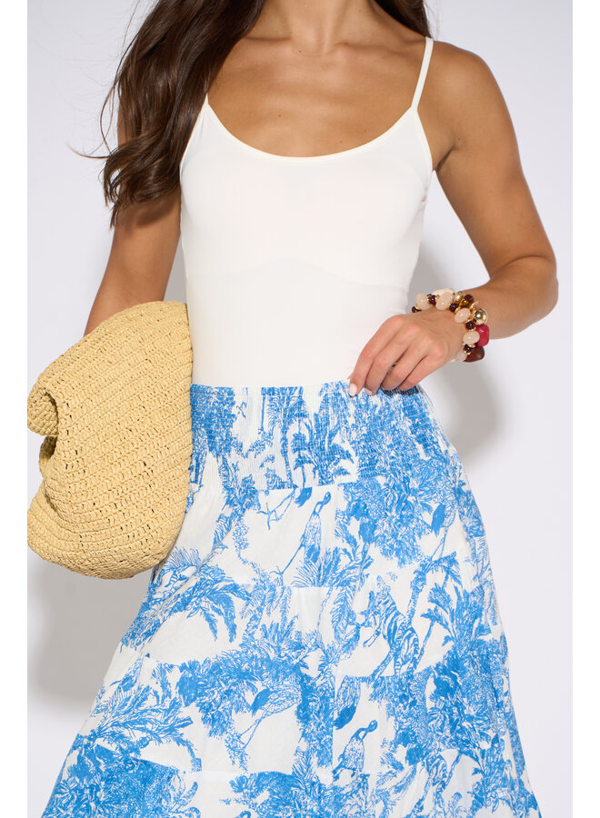 Jaba Tiered Skirt - Safari Blue