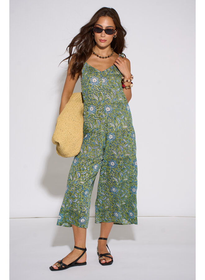 Aasha Cotton Jumpsuit - Verde