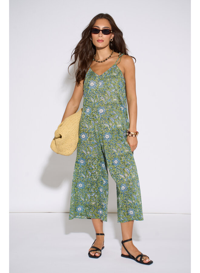 Aasha Cotton Jumpsuit - Verde