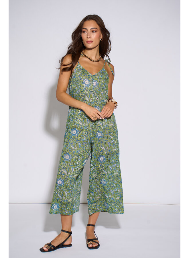 Aasha Cotton Jumpsuit - Verde