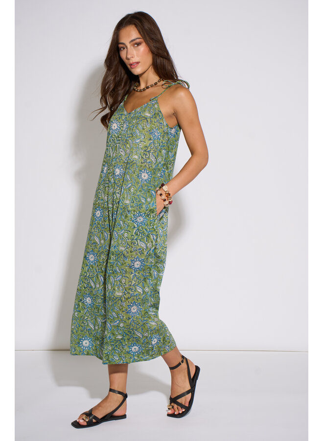 Aasha Cotton Jumpsuit - Verde