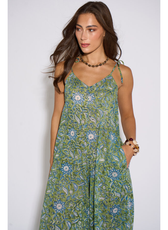 Aasha Cotton Jumpsuit - Verde