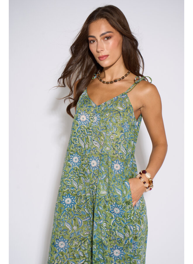 Aasha Cotton Jumpsuit - Verde