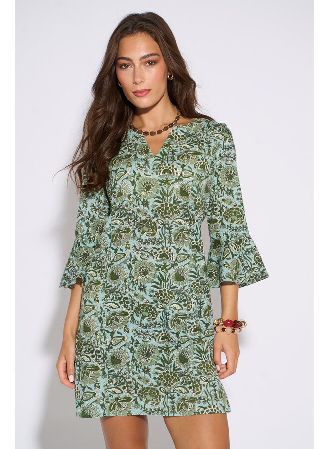 Jaba Short Kaftan - Evergreen