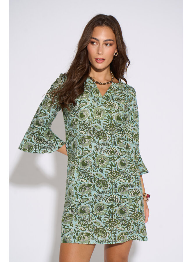 Jaba Short Kaftan - Evergreen