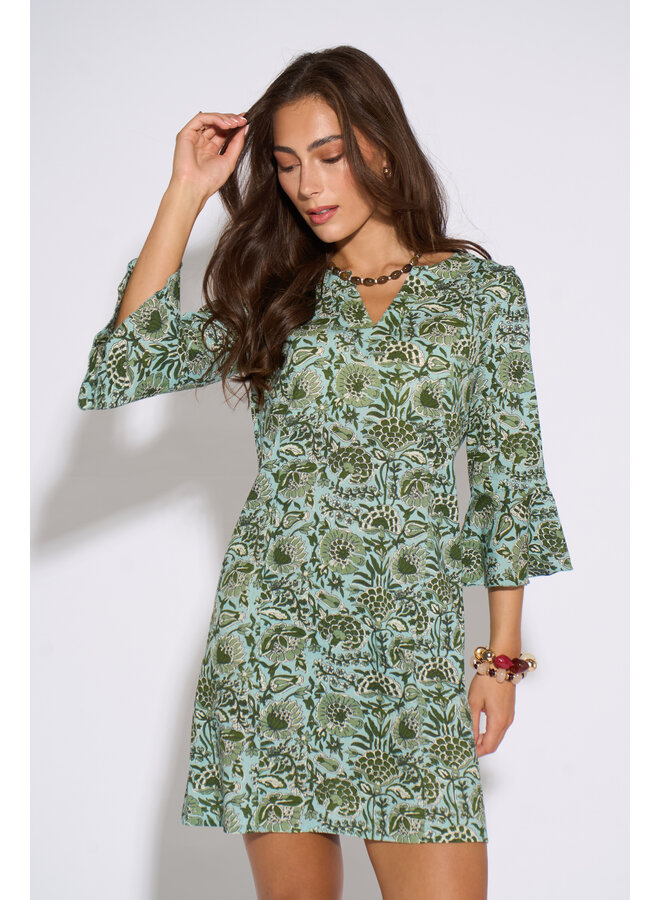 Jaba Short Kaftan - Evergreen