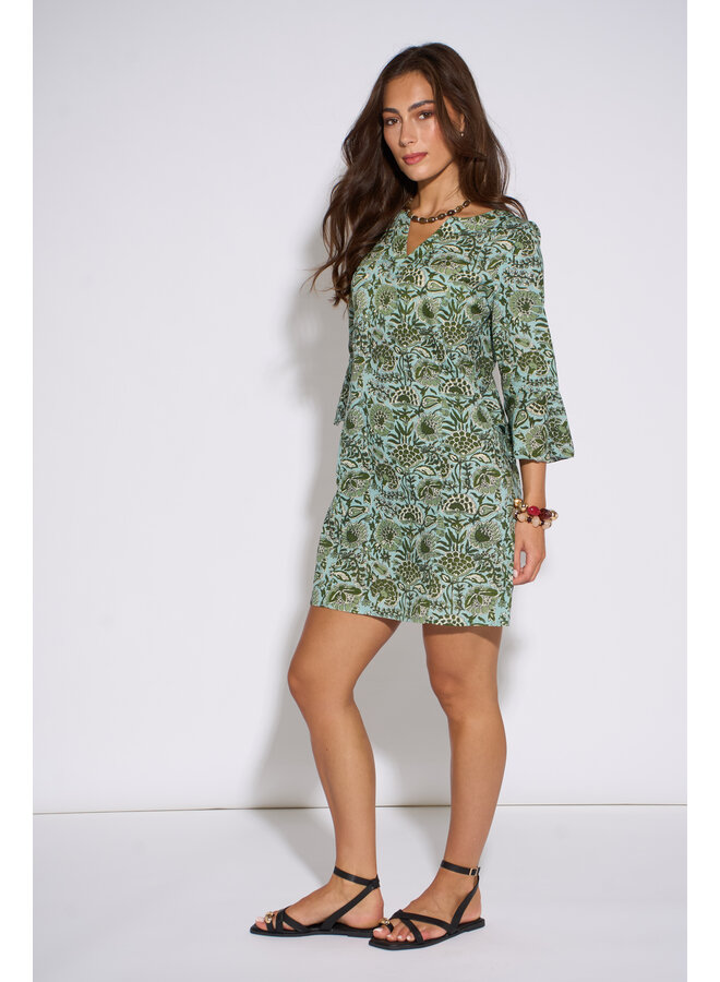 Jaba Short Kaftan - Evergreen