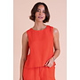 Saige Button Back Shell Top - Tomato