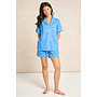 Sach Short Cotton PJs - Gingham Blue
