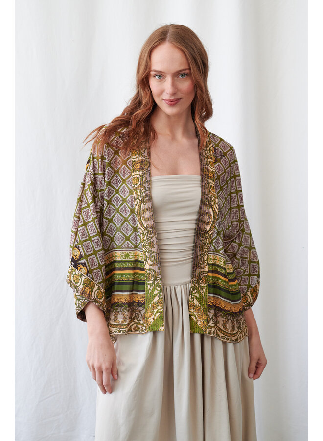 One Hundred Stars Kimono - Amulet Green
