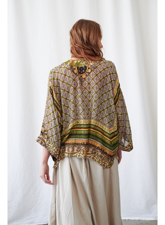 One Hundred Stars Kimono - Amulet Green