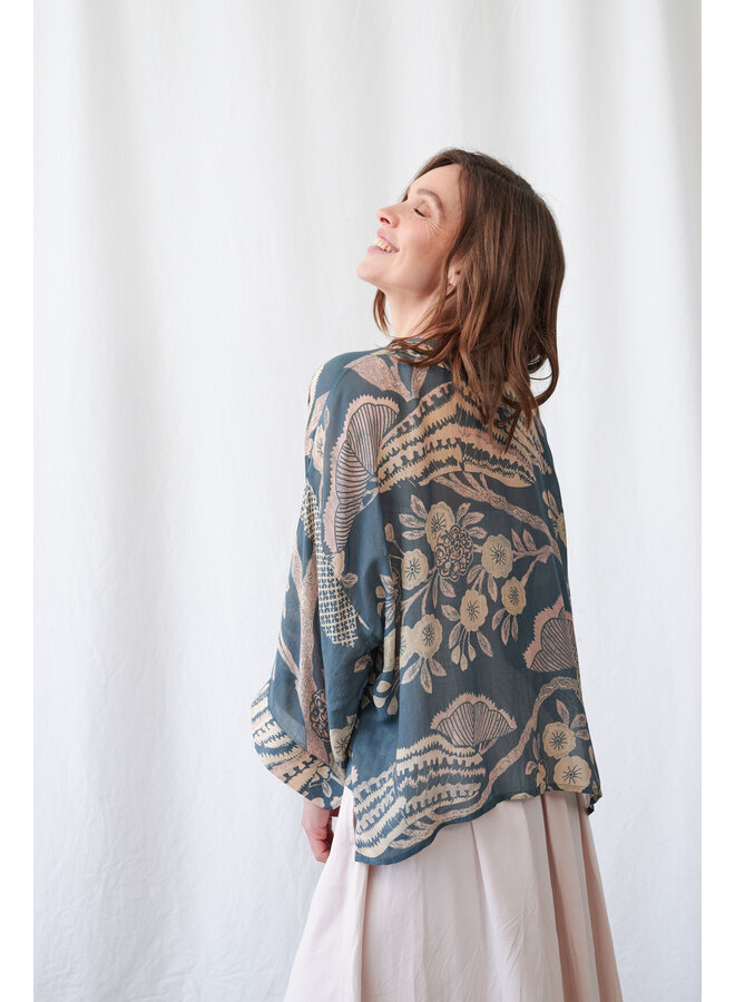 One Hundred Stars Kimono - Rosa Blue