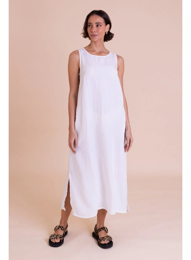 Saige Column Midi Dress - White