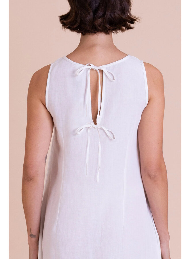 Saige Column Midi Dress - White
