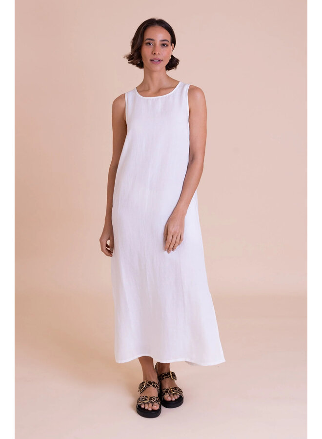 Saige Column Midi Dress - White