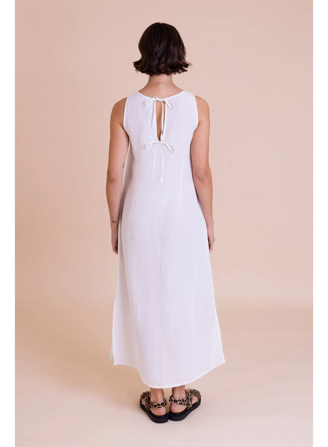 Saige Column Midi Dress - White