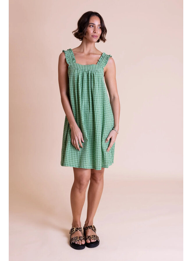 Saige Frill Strap Dress - Green