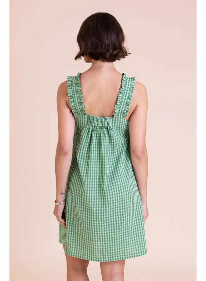 Saige Frill Strap Dress - Green