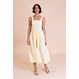 Saige Square Neck Summer Dress - Lemon