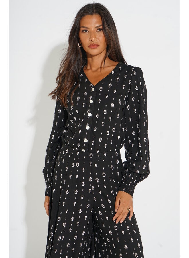 Jaba Louise Top - Black Fern