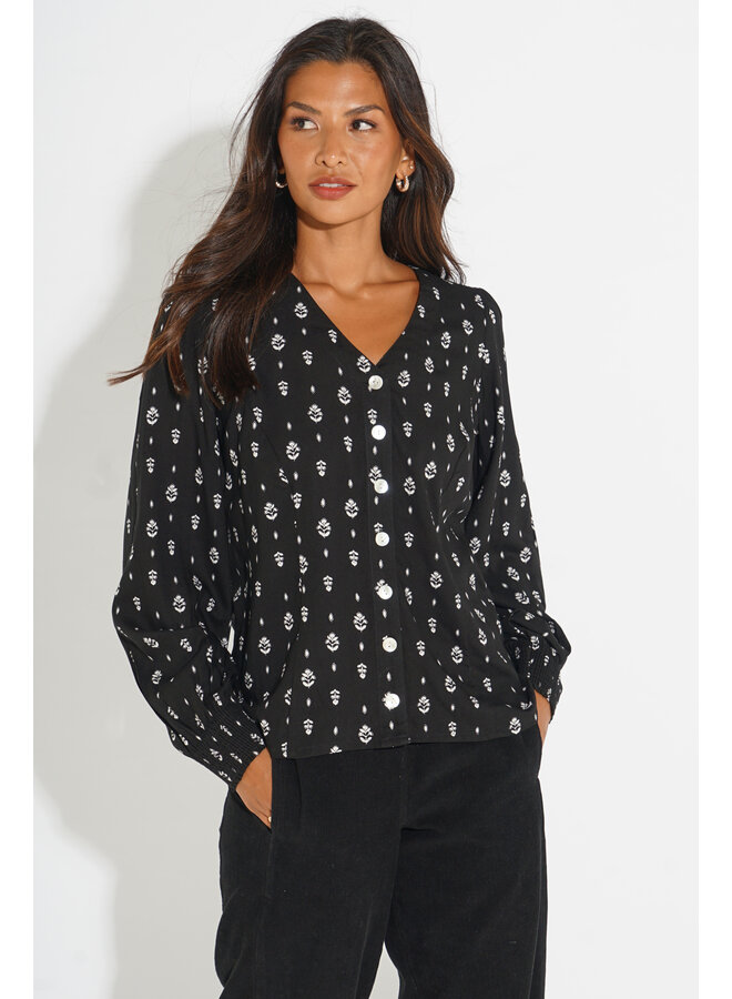 Jaba Louise Top - Black Fern
