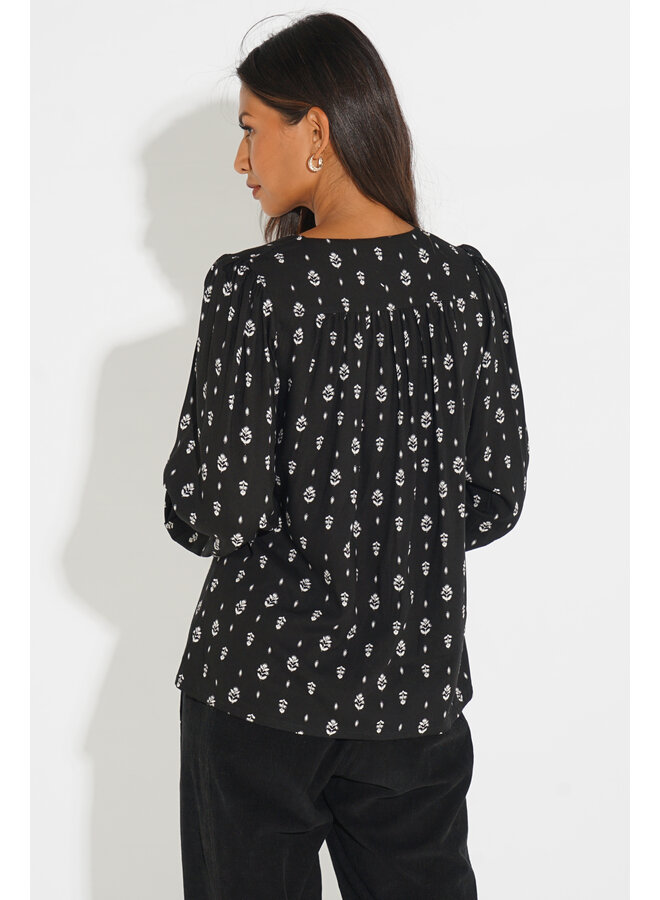 Jaba Louise Top - Black Fern