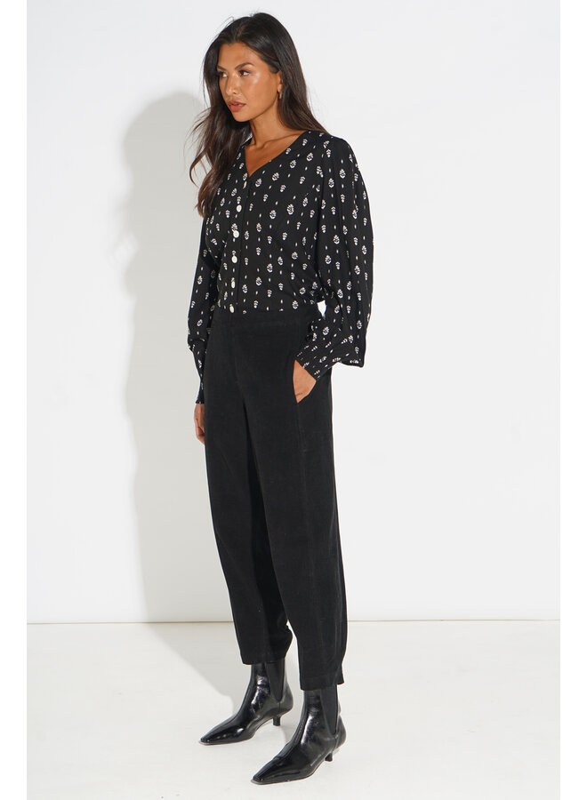 Jaba Imer Trousers - Black NeedleCord