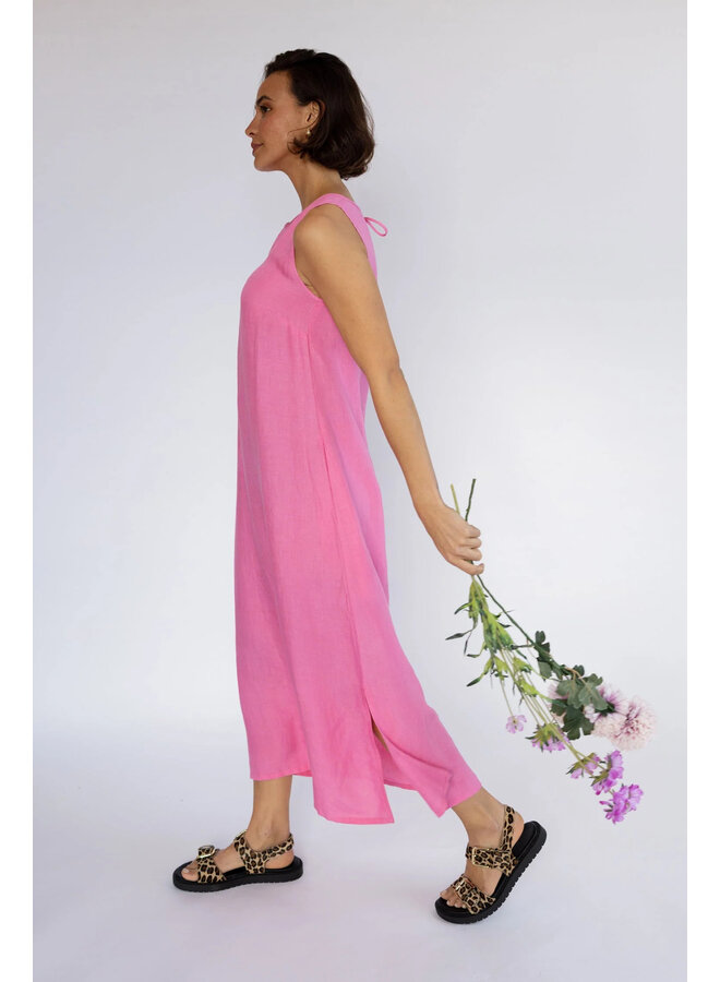 Saige Column Midi Dress - Hot Pink
