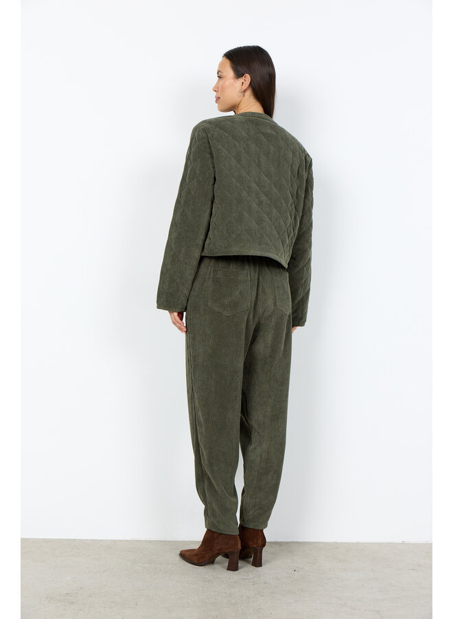 Soya Concept Bindi Cord Quilted Jacket - Forest