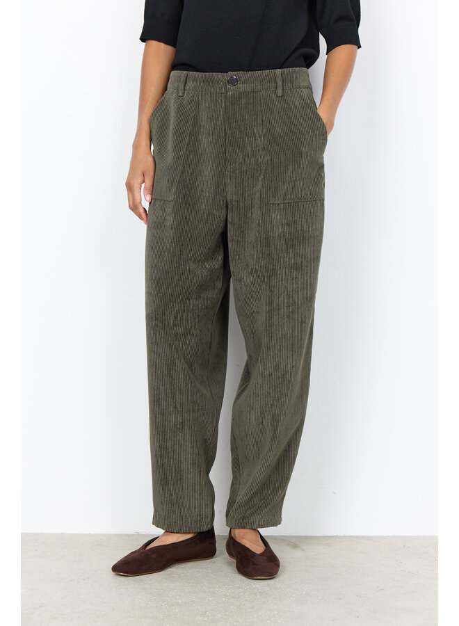 Soya Concept Bindi Cord Trousers - Forest