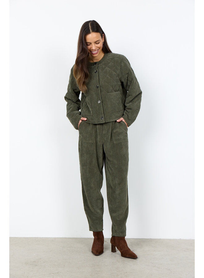 Soya Concept Bindi Cord Trousers - Forest