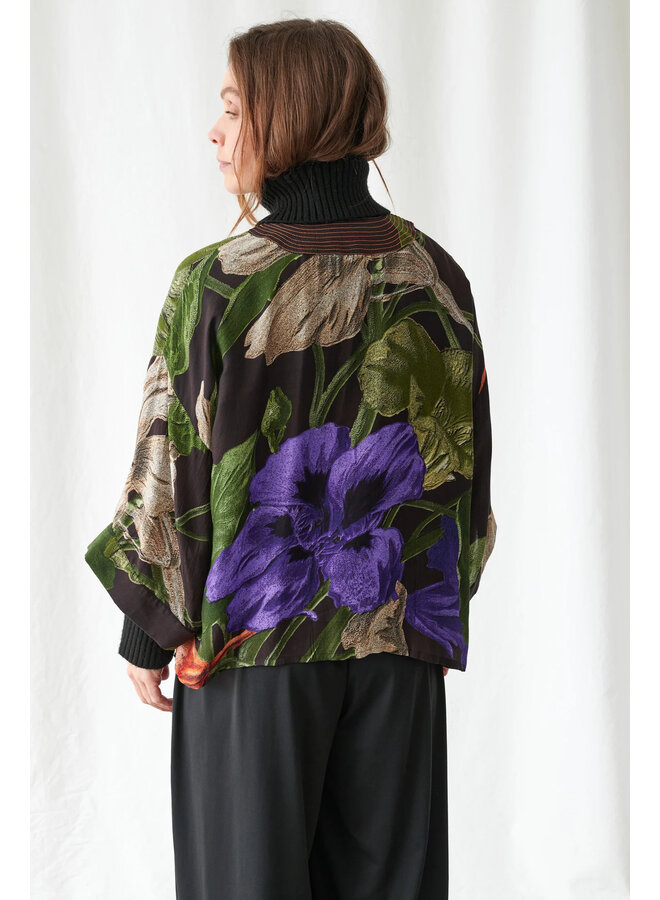One Hundred Stars Kimono Nasturtium Black