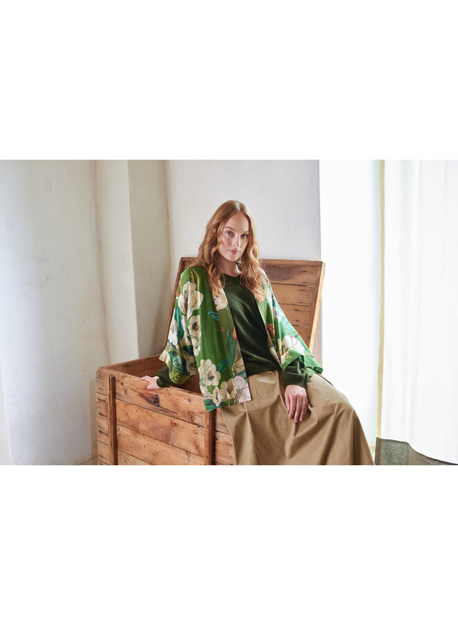 One Hundred Stars Kimono - Rhodoleia Green