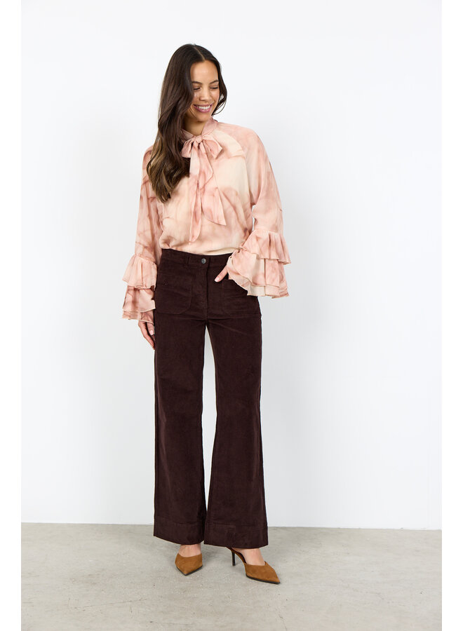 Soya Concept Helin Cord Trousers - Chocolate