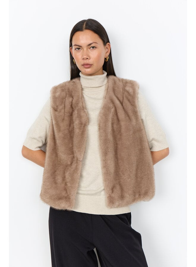 Soya Concept Haye Waistcoat - Camel