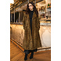 Jaba Elisabeth Maxi Velvet Coat - Leopard Print