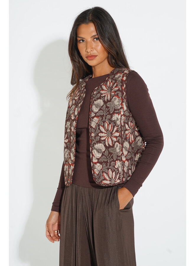 Jaba Quilted Reversible Gilet - Autumn