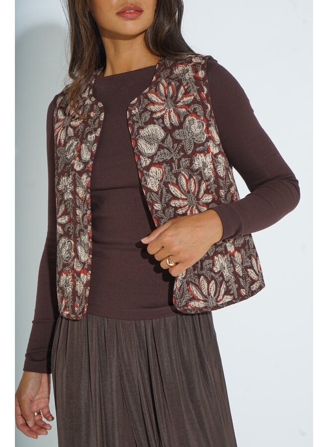 Jaba Quilted Reversible Gilet - Autumn