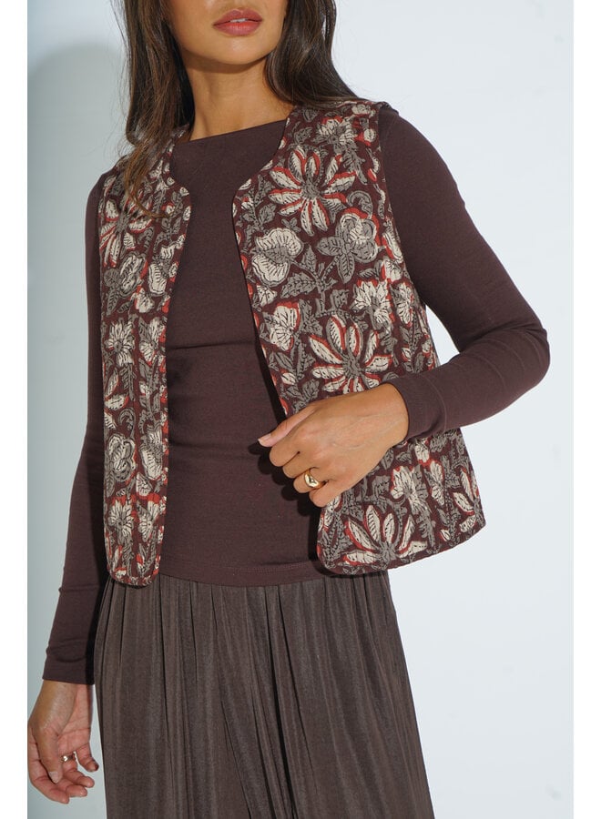 Jaba Quilted Reversible Gilet - Autumn
