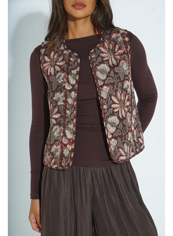 Jaba Quilted Reversible Gilet - Autumn